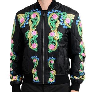 Versace Silk Lightly Insulated Windbreaker Jacket